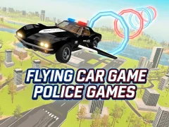 Gêm Flying Car Game Police Games ar-lein