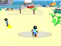 Gêm Stickman Beach Volleyball ar-lein