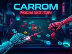 Gêm Carrom Neon Edition ar-lein