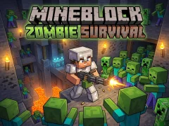 Gêm Mineblock Zombie Survival ar-lein