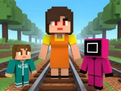 Gêm Squid Game Craft Runner ar-lein