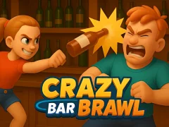 Gêm Crazy Bar Brawl ar-lein