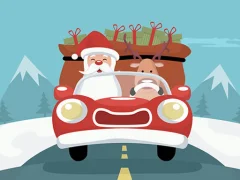 Gêm Santa Giving Presents Jigsaw ar-lein