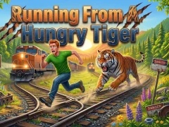 Gêm Running From A Hungry Tiger ar-lein