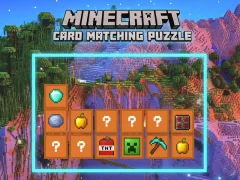Gêm Minecraft Card Matching Puzzle ar-lein