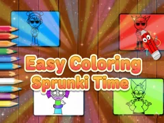 Gêm Easy Coloring Sprunki Time ar-lein