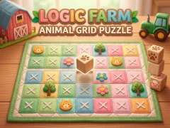 Gêm Logic Farm: Animal Grid Puzzle ar-lein