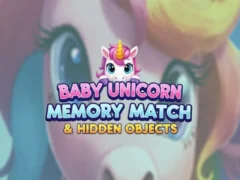 Gêm Baby Unicorn Memory Match & Hidden Objects ar-lein