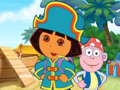 Gêm Dora The explorer Dora's Pirate Boat Treasure Hunt ar-lein