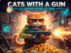 Gêm Cats with a Gun Clicker Evolution ar-lein