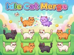Gêm Idlle Cat Merge ar-lein