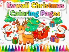 Gêm Kawaii Christmas Coloring Pages ar-lein