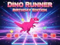 Gêm Dino Runner Birthday Edition ar-lein