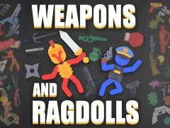 Gêm Weapons and Ragdolls ar-lein
