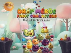 Gêm Drop Merge Fruit Characters ar-lein