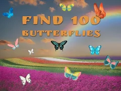 Gêm Find 100 butterflies ar-lein