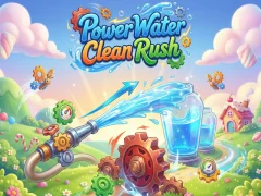 Gêm Power Water Clean Rush ar-lein