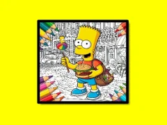 Gêm Back To School Simpsons Coloring Book ar-lein