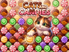 Gêm Cats and Candies ar-lein