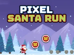 Gêm Pixel Santa Run ar-lein