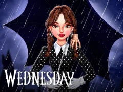 Gêm Celebrity Wednesday Addams Style ar-lein