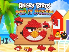 Gêm Angry Birds Pop It Jigsaw ar-lein