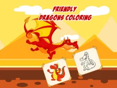 Gêm Friendly Dragons Coloring ar-lein
