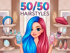 Gêm 50/50 Hairstyles ar-lein