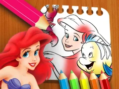 Gêm The Little Mermaid Coloring Book ar-lein
