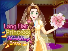 Gêm Long Hair Princess Wedding Dress up ar-lein