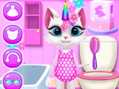 Gêm Kitty Unicorn Daily Care ar-lein
