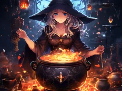 Gêm Anime girls Witchcraft ar-lein