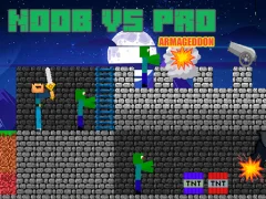 Gêm Noob vs Pro Armageddon ar-lein