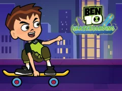Gêm Ben 10 Skateboarding ar-lein