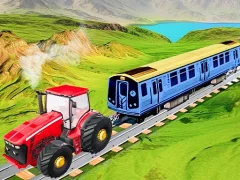 Gêm Chain Tractor Train Towing Game 3D ar-lein