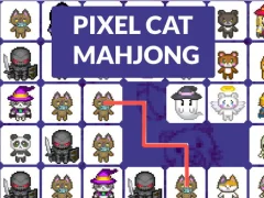 Gêm Pixel cat mahjong ar-lein