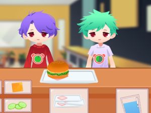 Gêm Bwyty Burger Rush ar-lein