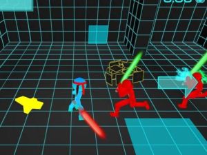 Gêm Ymladd Cleddyf Neon Stickman ar-lein