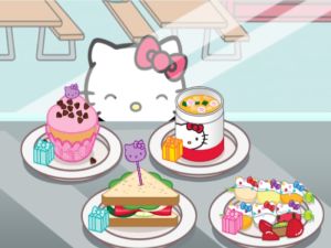 Gêm Helo bocs cinio Kitty ar-lein