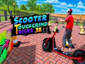 Gêm Triciau cyffwrdd sgwter 3d ar-lein