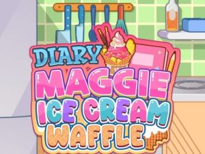 Gêm Dyddiadur Maggie: waffl hufen iâ ar-lein