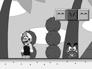Gêm Tir Super Mario o fewn Scratch ar-lein