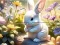 Gêm Jigsaw Puzzle: Sunny Forest Rabbit ar-lein