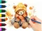 Gêm Coloring Book: Autumn Bear ar-lein