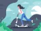 Gêm Electric scooter rides jigsaw ar-lein