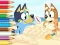 Gêm Coloring Book: Bluey On The Beach ar-lein