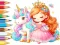 Gêm Coloring Book: Unicorn Secret Whisper ar-lein