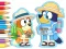 Gêm Coloring Book: Bluey Camping ar-lein