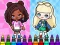 Gêm Coloring Book: Aha World Sporty Girl ar-lein