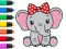 Gêm Coloring Book: Elephant ar-lein